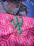 Desert Bloom Cactus Pendant Necklace