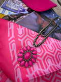 Pink Desert Bloom Statement Necklace