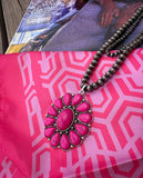 Pink Desert Bloom Statement Necklace