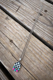Checkered Ace Western Necklace