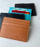 Western Boot Stitch Leather Credit Card Holder Money holder