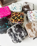 MINI COWHIDE JEWELRY BOX Western - travel storage gifts