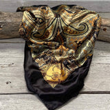 35X35" Golden Rod Paisley Wild Rag/Scarf