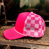 Checkered Mesh Ball Cap