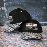 Green Broke Leather Patch Canvas Cap Magna Pony® Cap