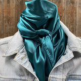 35X35" Solid Teal Wild Rag/ Scarf