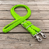 Lime Green Original Braided Barrel Reins