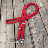 Red Original Braided Barrel Reins