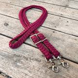 Burgundy Original Braided Barrel Reins