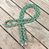 Teal Goldenrod Original Braided Barrel Reins