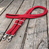 Red Original Braided Barrel Reins