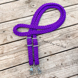 Purple Original Braided Barrel Reins
