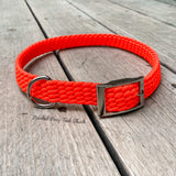 Neon Orange Large Adjustable Dog Collar