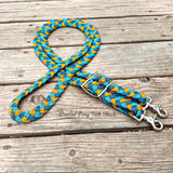 Teal Goldenrod Original Braided Barrel Reins