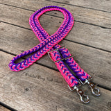 Pink & Purple Aloha Original Braided Barrel Reins