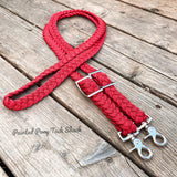 Red Original Braided Barrel Reins