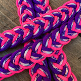 Pink & Purple Aloha Original Braided Barrel Reins
