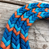 Splash of Orange Braided Over Under with Leather Popper