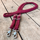 Burgundy Original Braided Barrel Reins