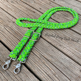 Chameleon Green Original Braided Barrel Reins