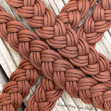 Leather Brown Original Braided Barrel Reins