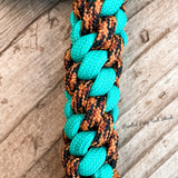 Cheetah & Teal Saddle Cross Charm
