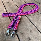 Pink & Purple Aloha Original Braided Barrel Reins
