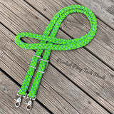 Chameleon Green Original Braided Barrel Reins