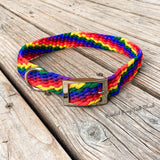 Rainbow Pride Large Adjustable Dog Collar