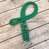 Kelly Green Original Braided Barrel Reins