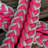 Rose Ombre Original Braided Barrel Reins