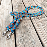 Splash of Orange Original Braided Barrel Reins