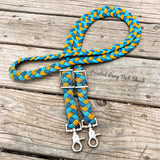 Teal Goldenrod Original Braided Barrel Reins