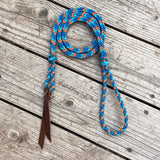 Splash of Orange Braided Over Under with Leather Popper