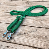 Kelly Green Original Braided Barrel Reins