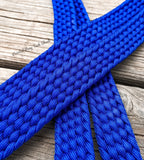 Royal Blue New Style Braided Barrel Reins