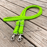 Lime Green Original Braided Barrel Reins