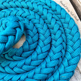 Dark Teal Braided Over Under with Leather Popper