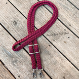 Burgundy Original Braided Barrel Reins