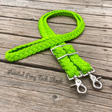 Lime Green Original Braided Barrel Reins