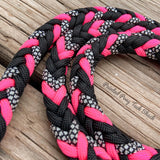 Pink Diamonds Braided Over Under with Paracord Tassel