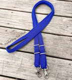 Royal Blue New Style Braided Barrel Reins