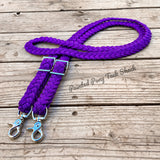 Purple Original Braided Barrel Reins